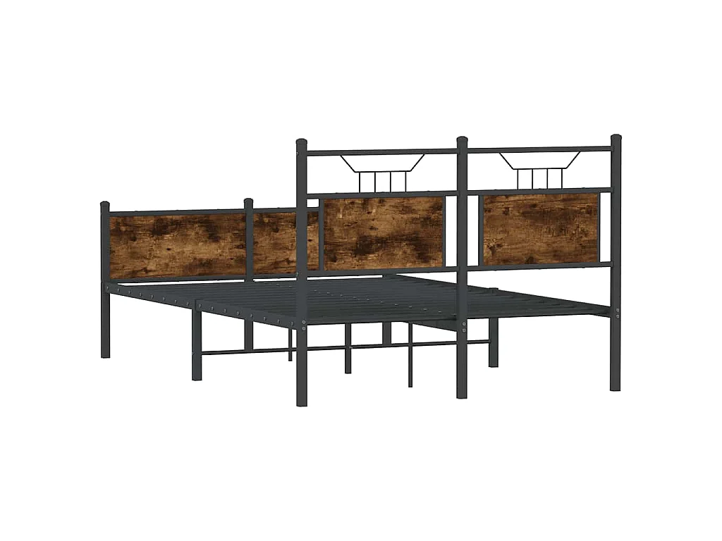Bedframe zonder matras hout gerookt eikenkleurig 120x190 cm