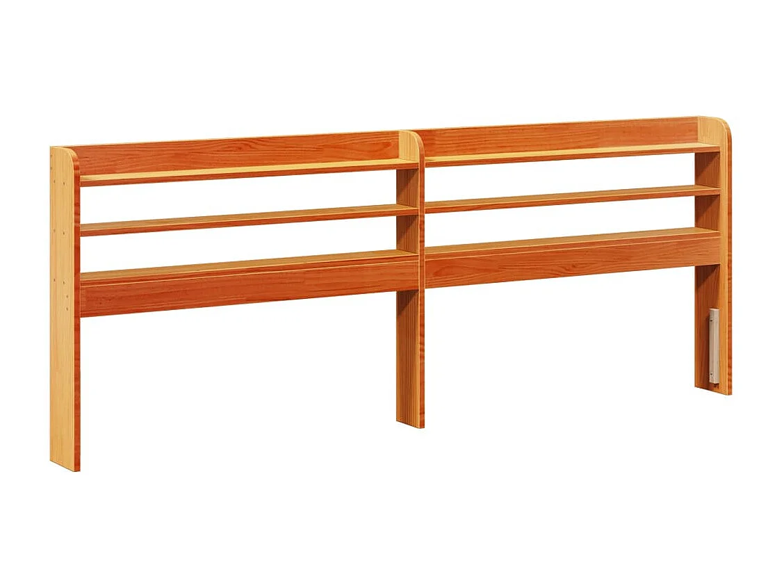 Massivholzbett ohne Matratze Wachsbraun 120x190 cm Kiefernholz