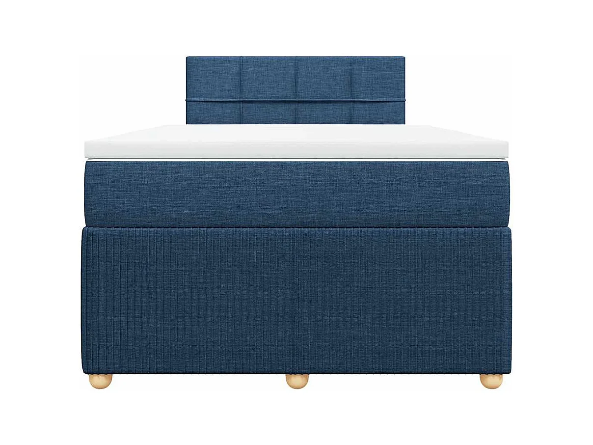 Boxspringbett mit Matratze Blau 120x190 cm Stoff