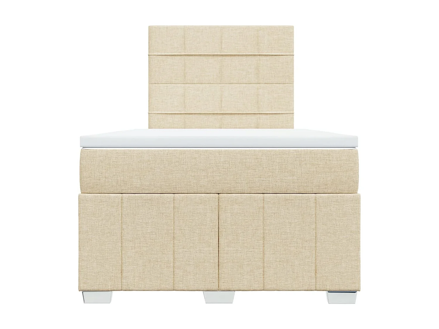 Boxspringbett mit Matratze Creme 120x200 cm Stoff