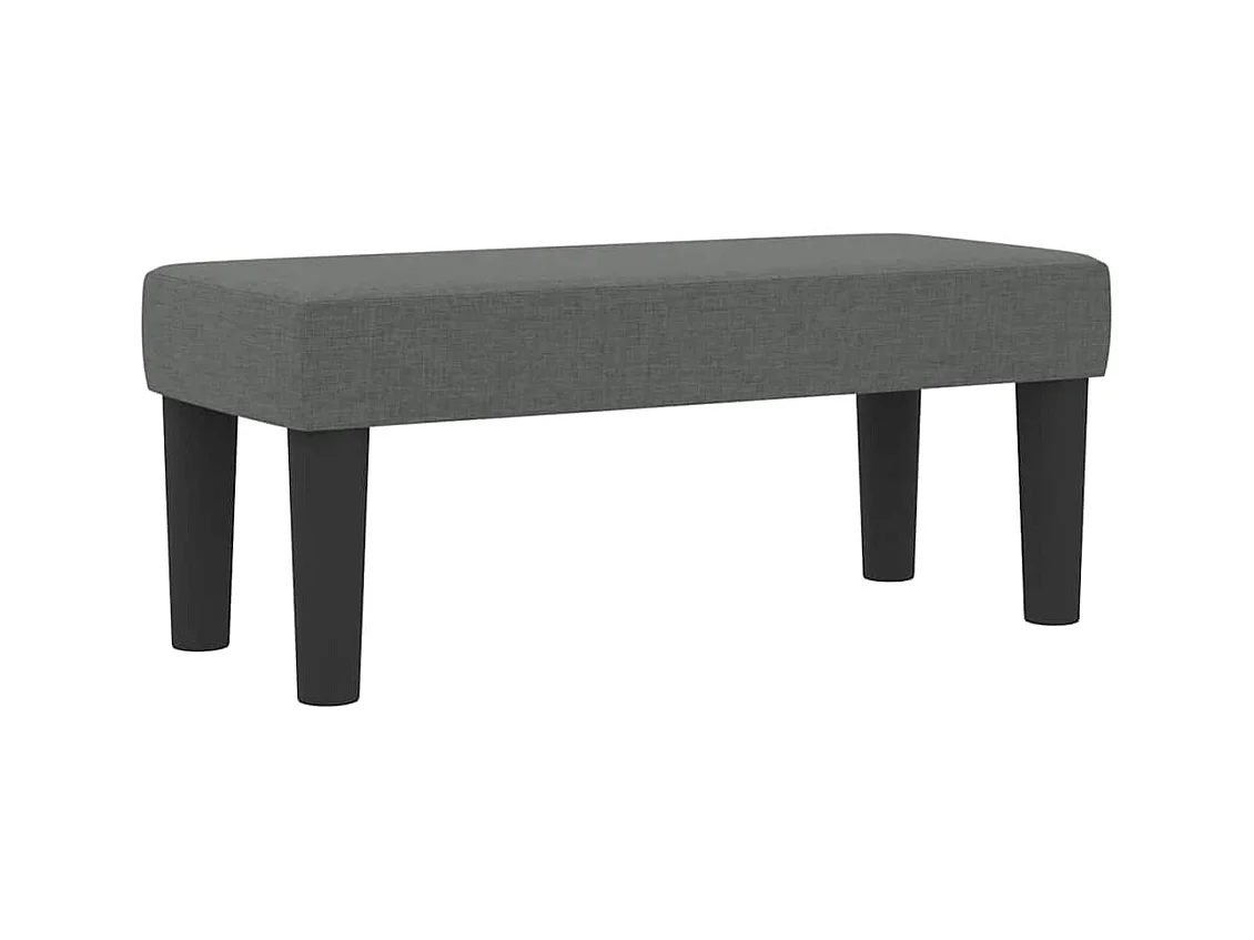 Lit à ressorts avec matelas Gris foncé 100 x 200 cm