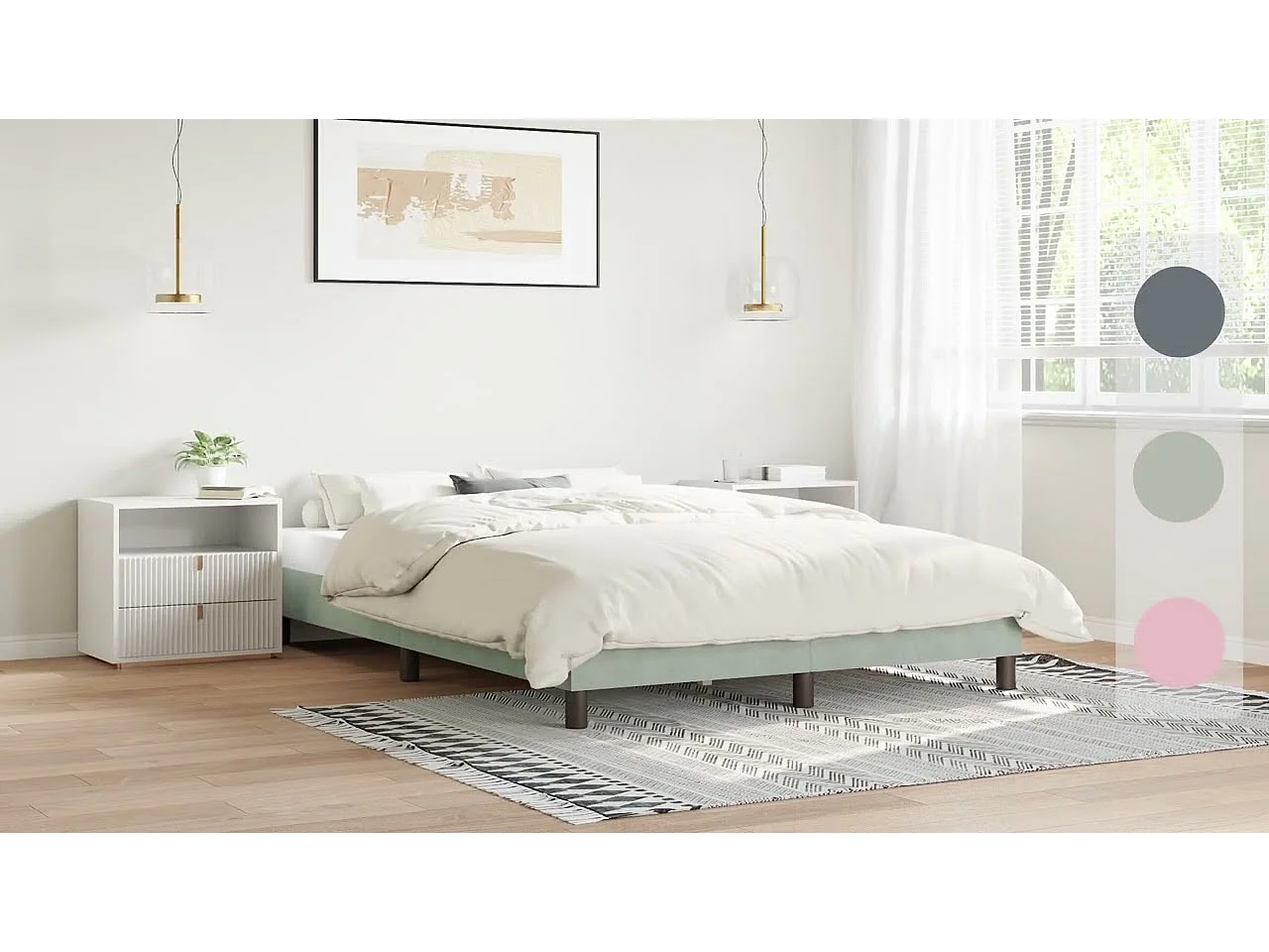 Estrutura de cama sem colchão 120x210 cm veludo azul escuro