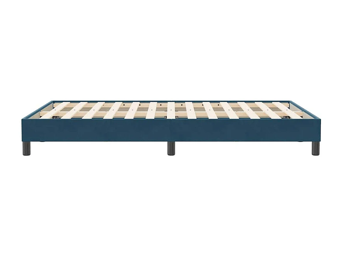 Estructura de cama sin colchón terciopelo azul oscuro 120x210cm