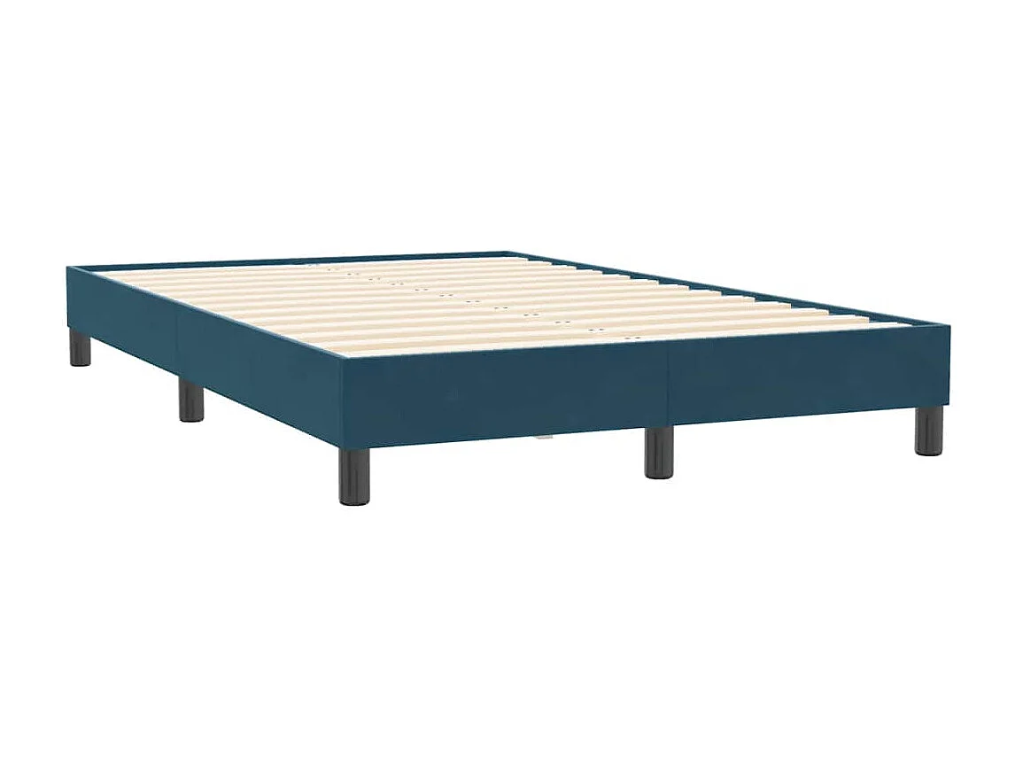 Estructura de cama sin colchón terciopelo azul oscuro 120x210cm