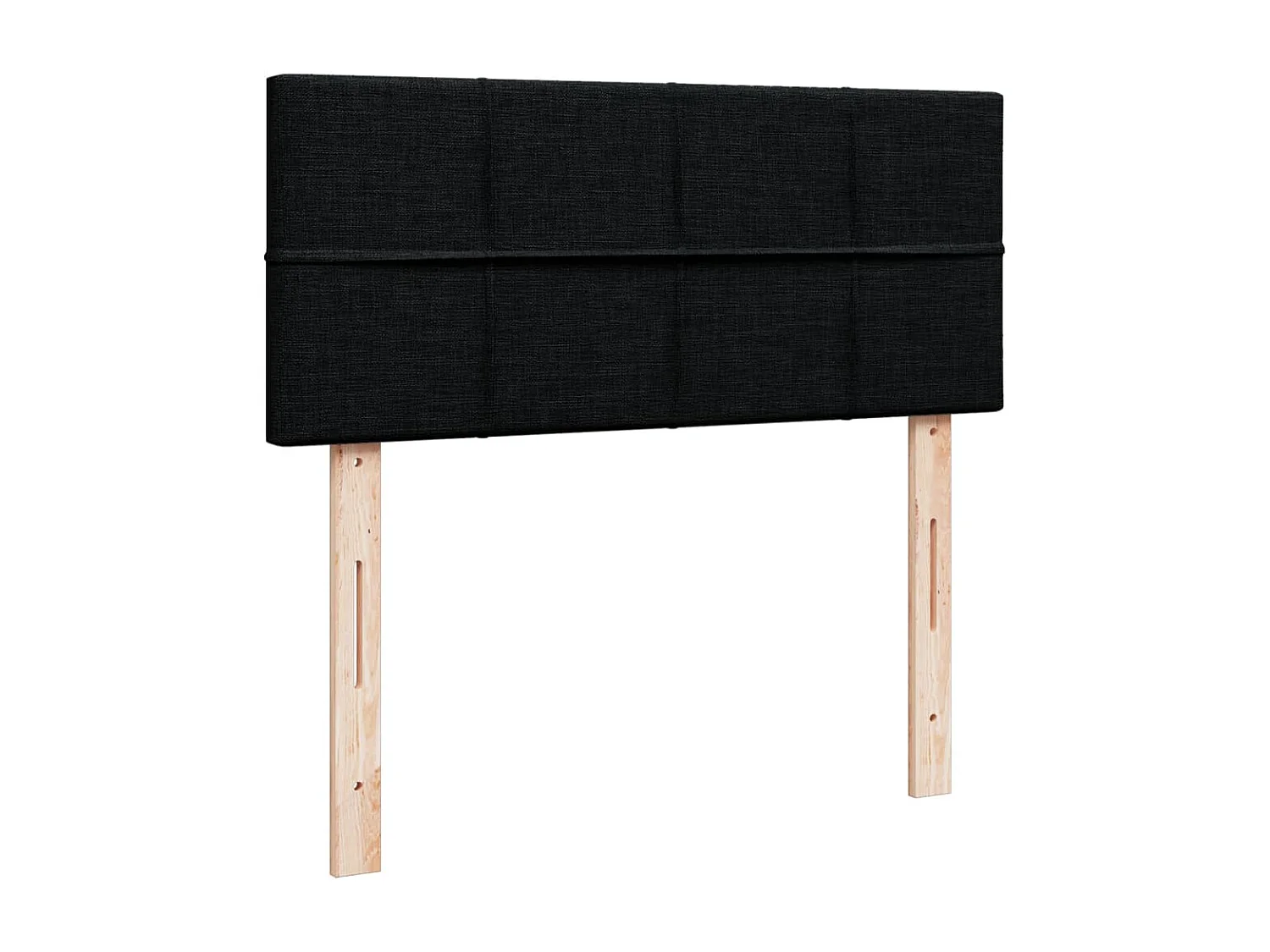 Cama box spring con colchón tela negro 120x200 cm