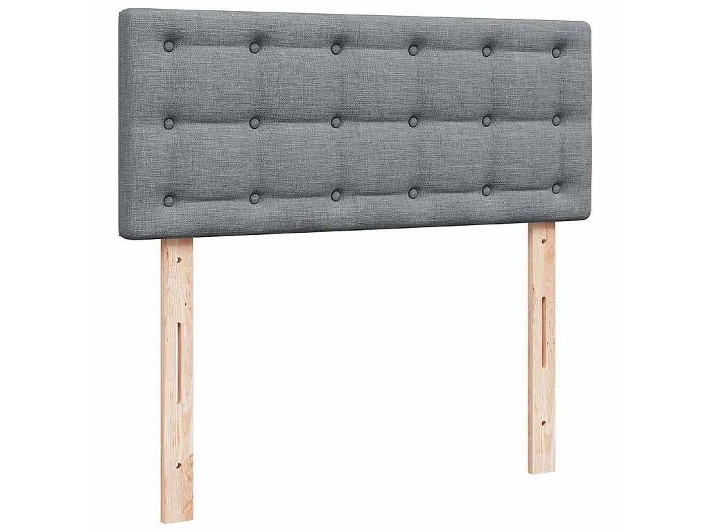 Sommier à lattes de lit et matelas gris clair 120x190 cm tissu