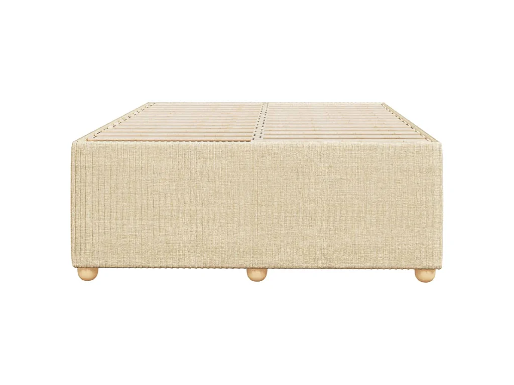 Bedframe zonder matras 120x190 cm stof crèmekleurig