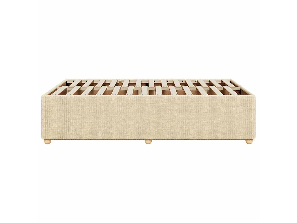Bedframe zonder matras 120x190 cm stof crèmekleurig