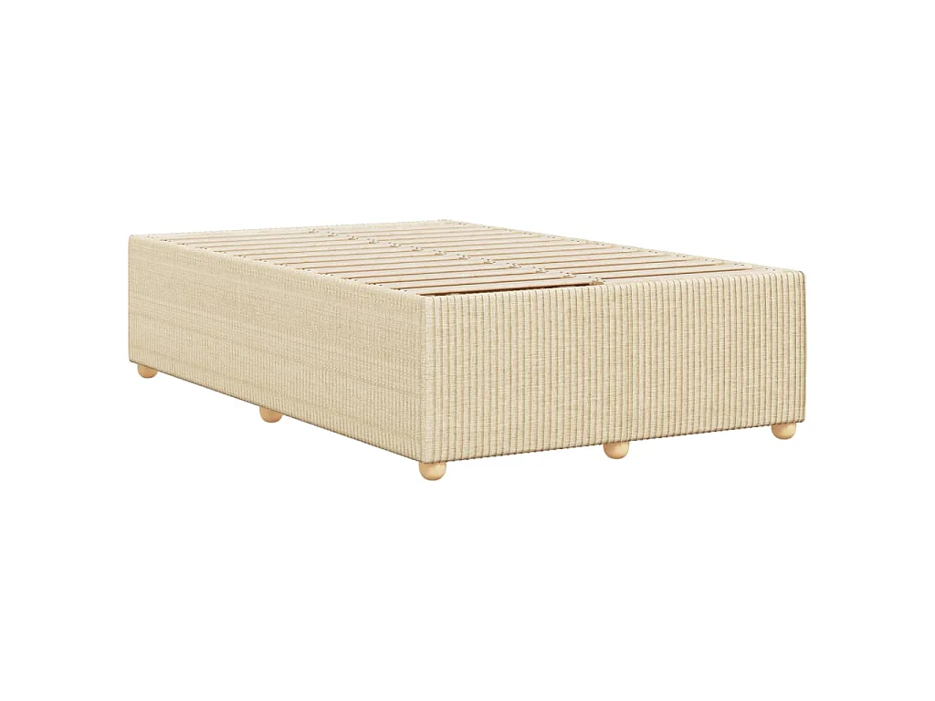 Bedframe zonder matras 120x190 cm stof crèmekleurig