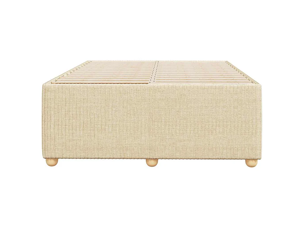 Bedframe zonder matras 120x190 cm stof crèmekleurig