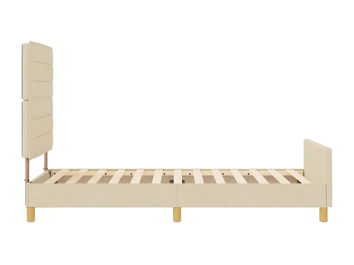 Bedframe met hoofdeinde Crème 100 x 200 cm Stof
