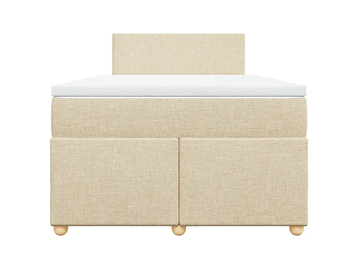 Boxspringbett mit Matratze Creme 120x200 cm Stoff