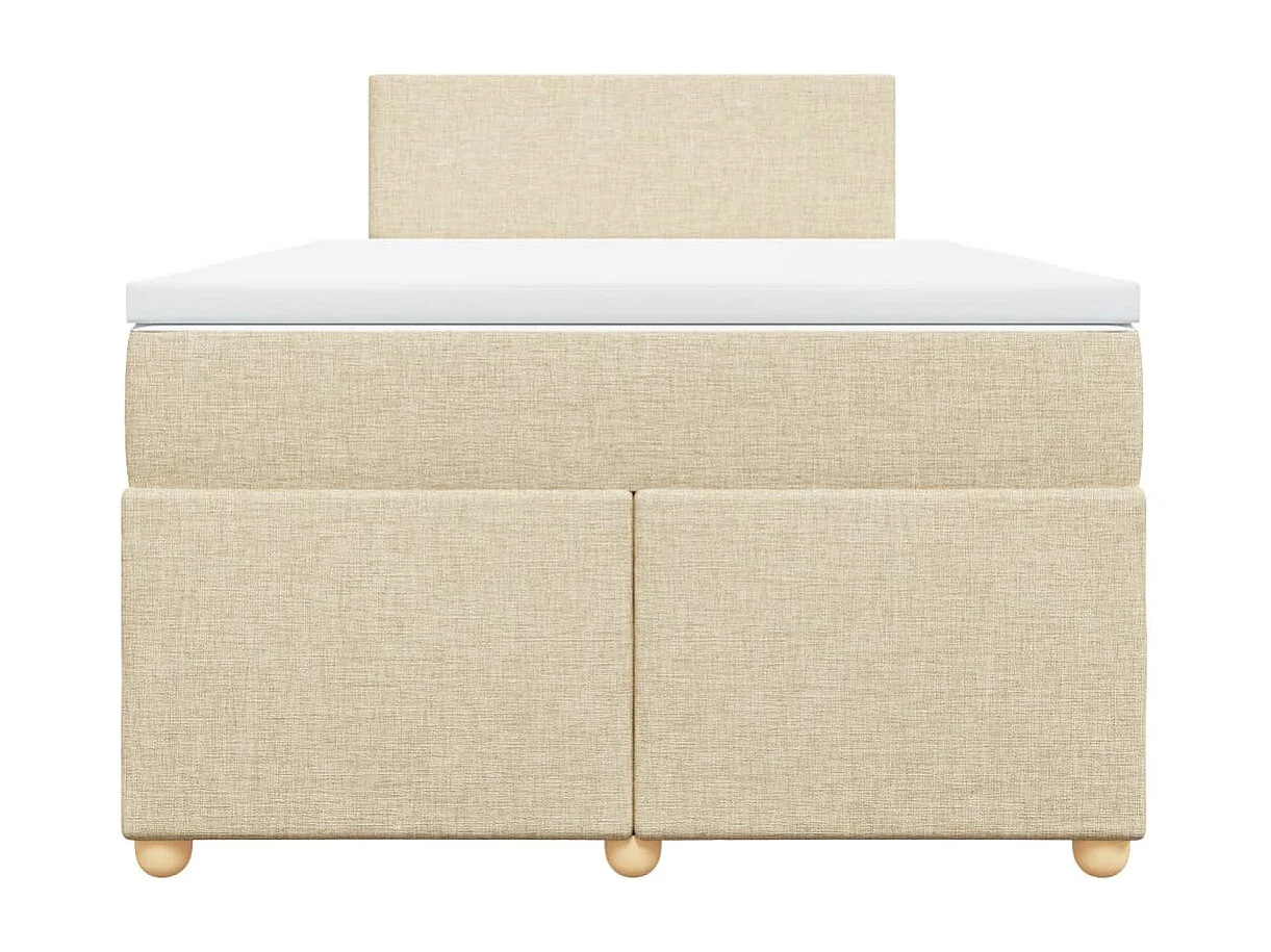 Boxspringbett mit Matratze Creme 120x200 cm Stoff