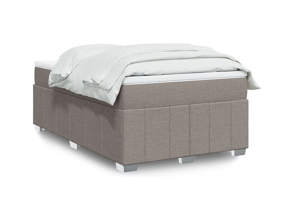 Boxspring met matras stof taupe 120x200 cm
