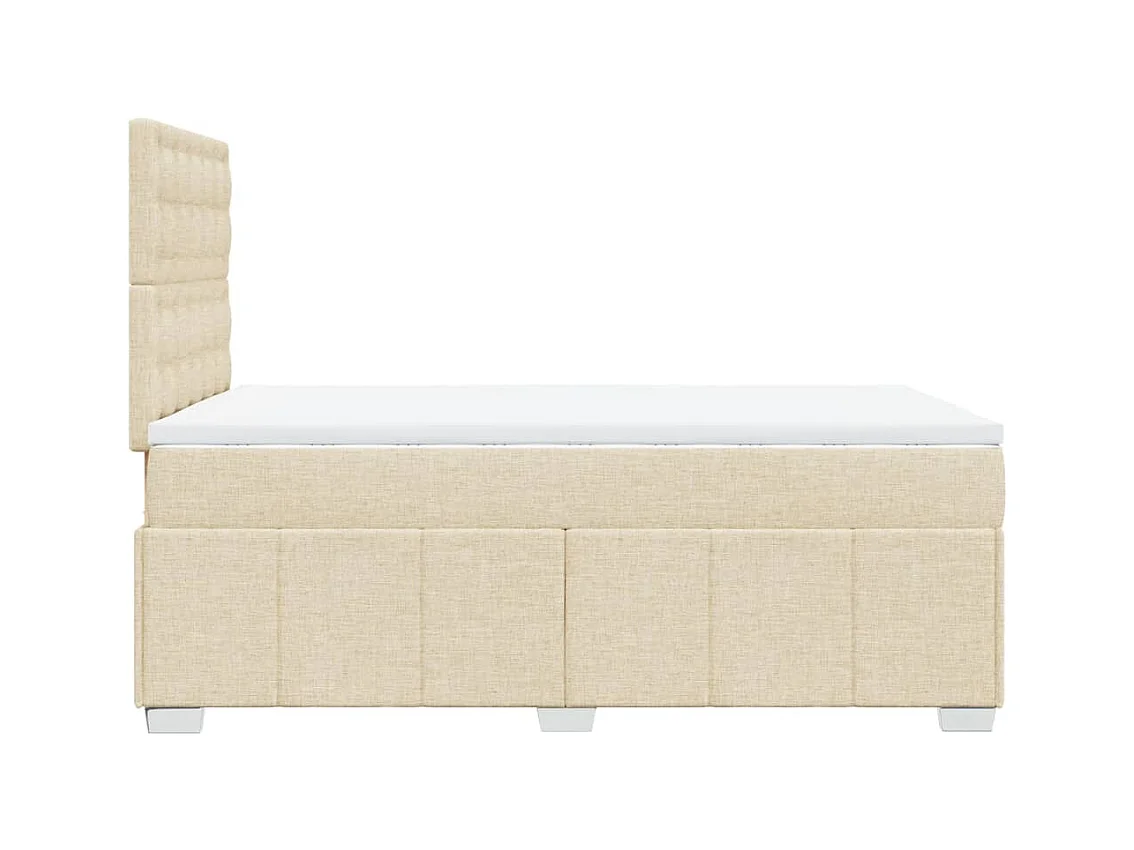 Boxspringbett mit Matratze Creme 120x200 cm Stoff