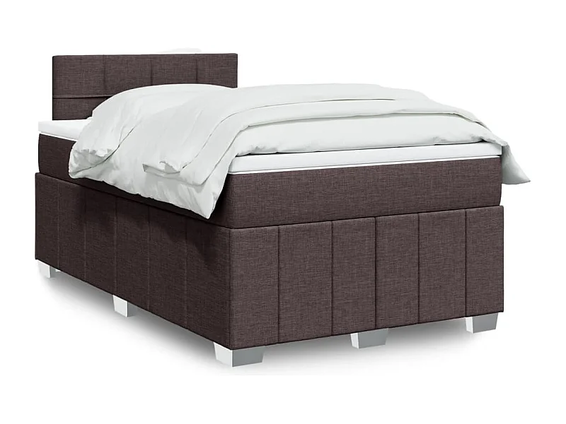 Boxspringbett mit Matratze Dunkelbraun 120x190 cm Stoff