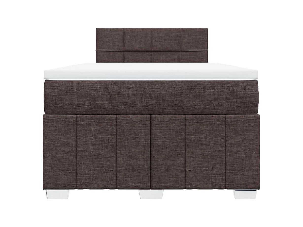Boxspringbett mit Matratze Dunkelbraun 120x190 cm Stoff