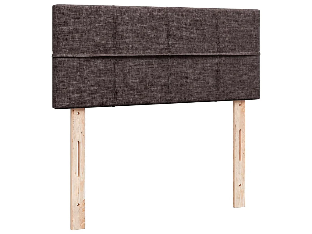 Giroletto a Molle con Materasso Marrone Scuro 120x190cm Tessuto