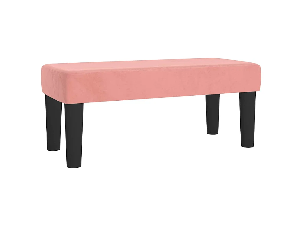 Sommier à lattes de lit avec matelas rose 120x190 cm velours