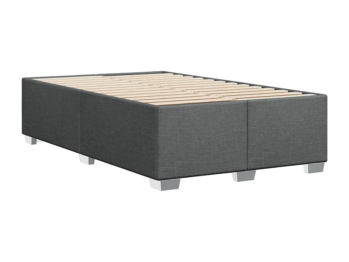 Boxspringbett mit Matratze Dunkelgrau 120x200 cm Stoff