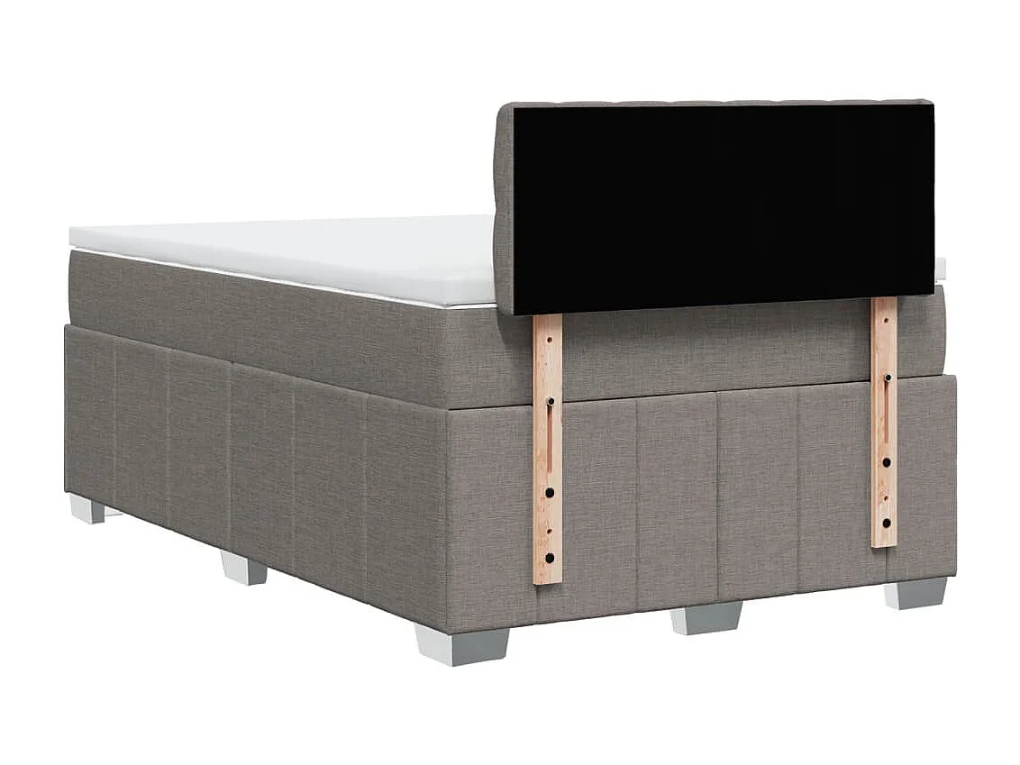 Sommier à lattes de lit avec matelas taupe 120x190 cm tissu