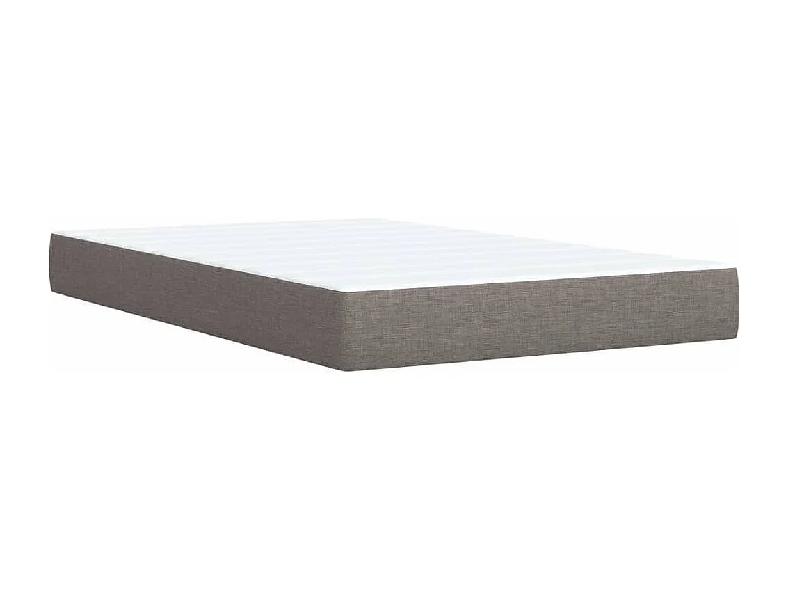 Sommier à lattes de lit avec matelas taupe 120x190 cm tissu