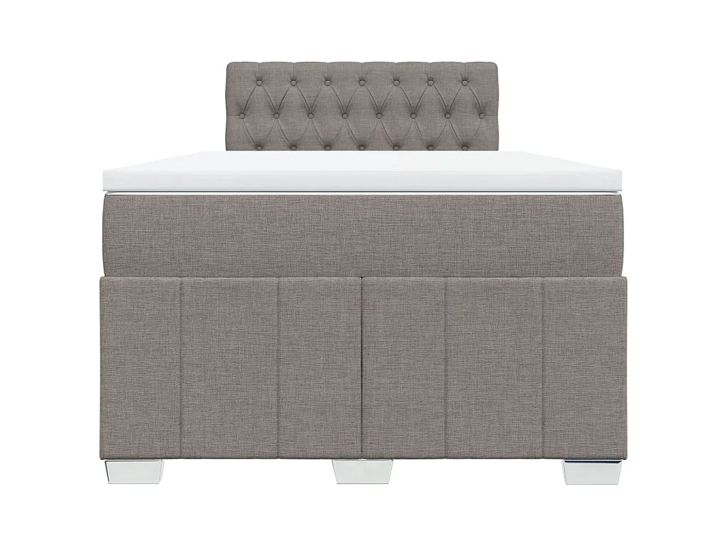Boxspring met matras stof taupe 120x190 cm