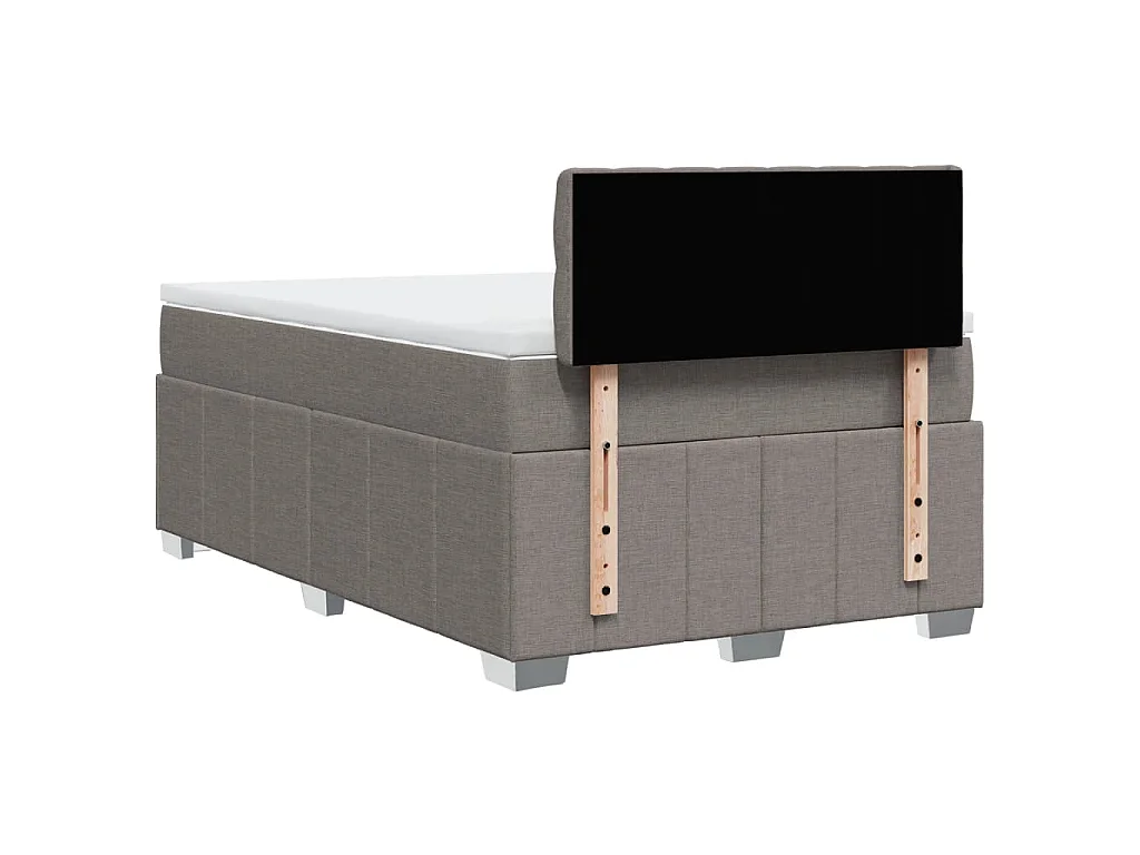 Boxspring met matras stof taupe 120x190 cm