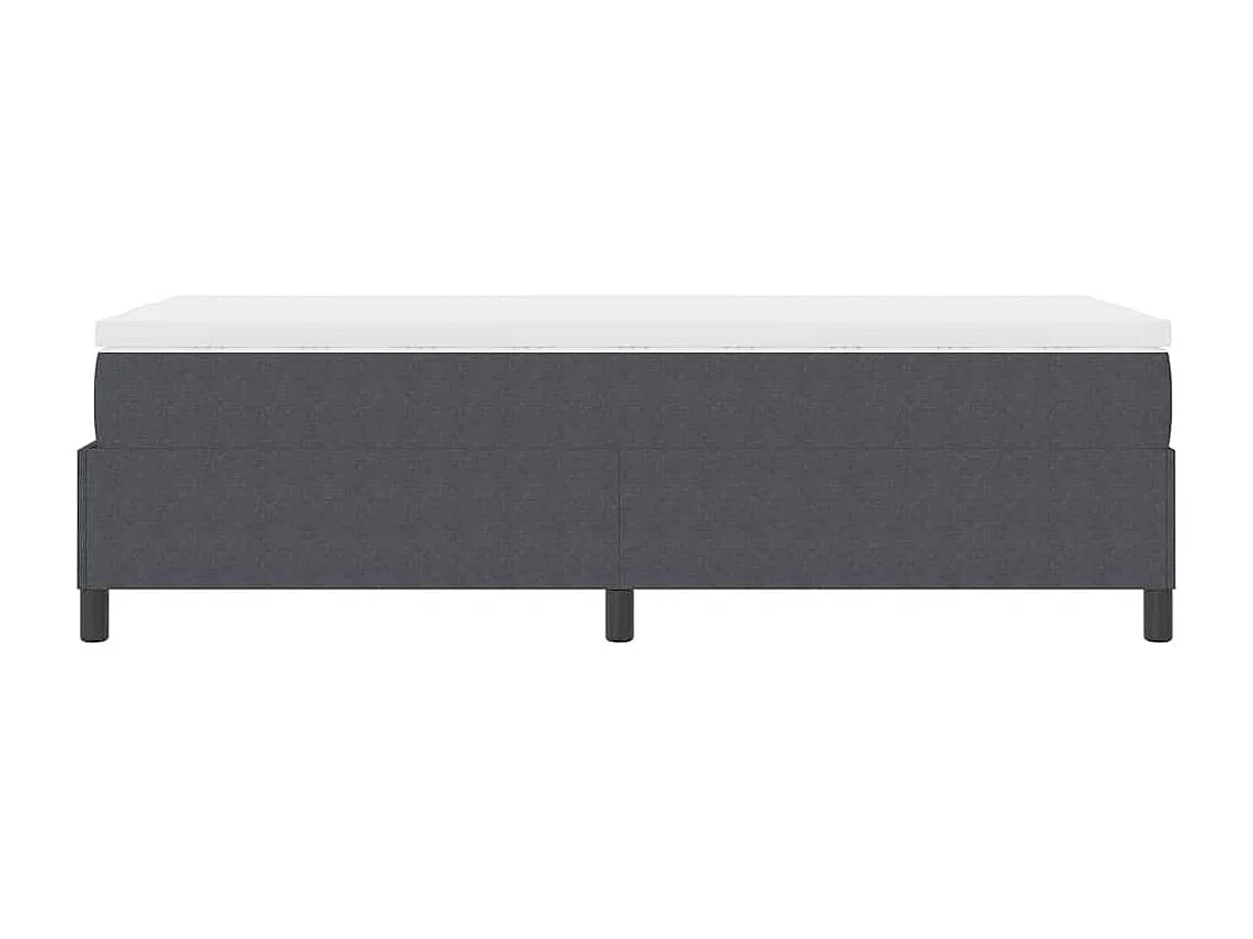 Boxspringbed Donkergrijs en Wit 100 x 200 cm Katoen Stof