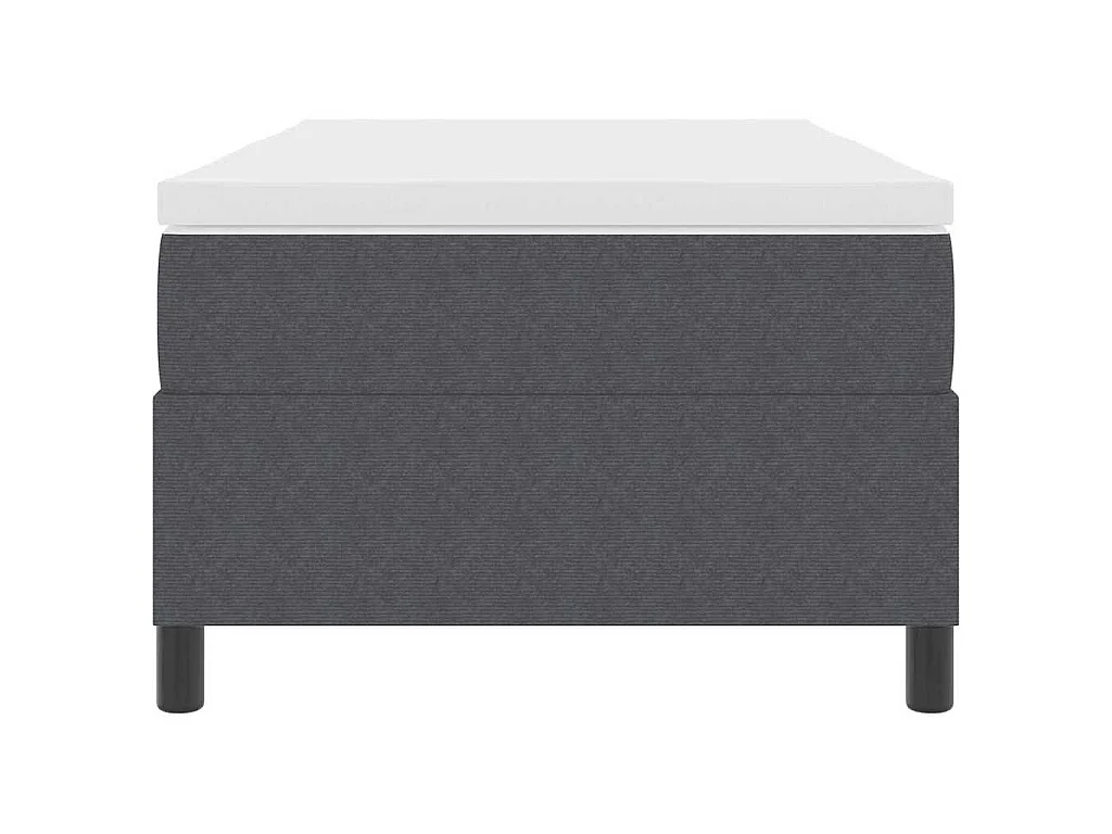 Letto a molle Grigio Scuro e Bianco 100 x 200 cm