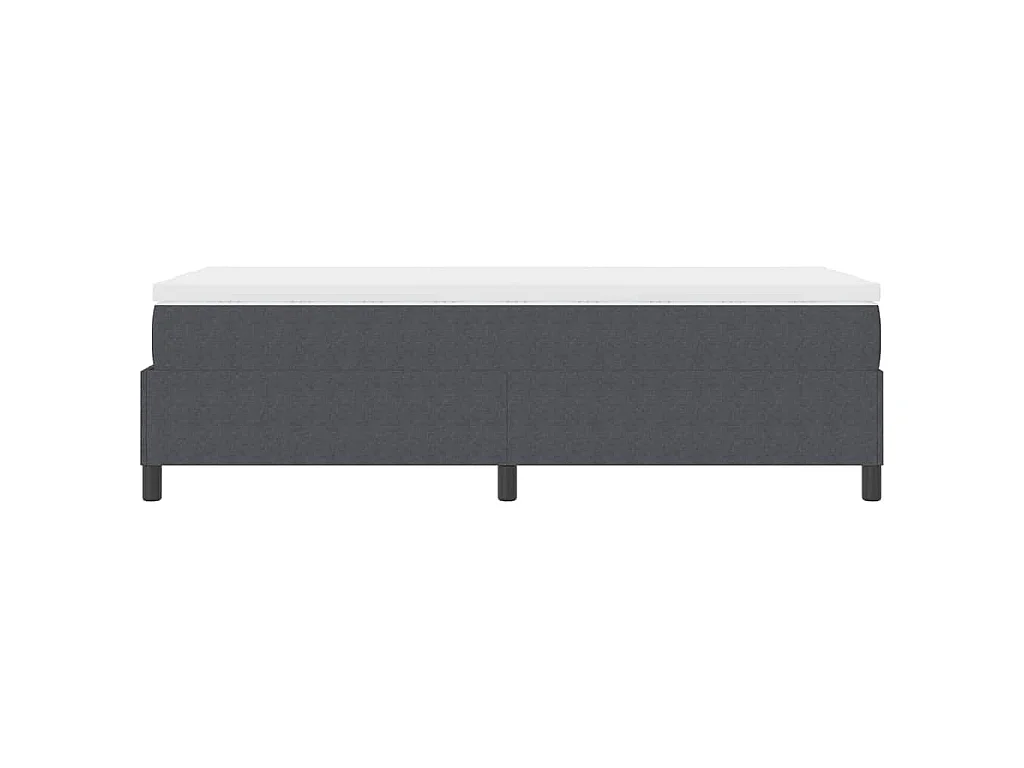 Letto a molle Grigio Scuro e Bianco 100 x 200 cm