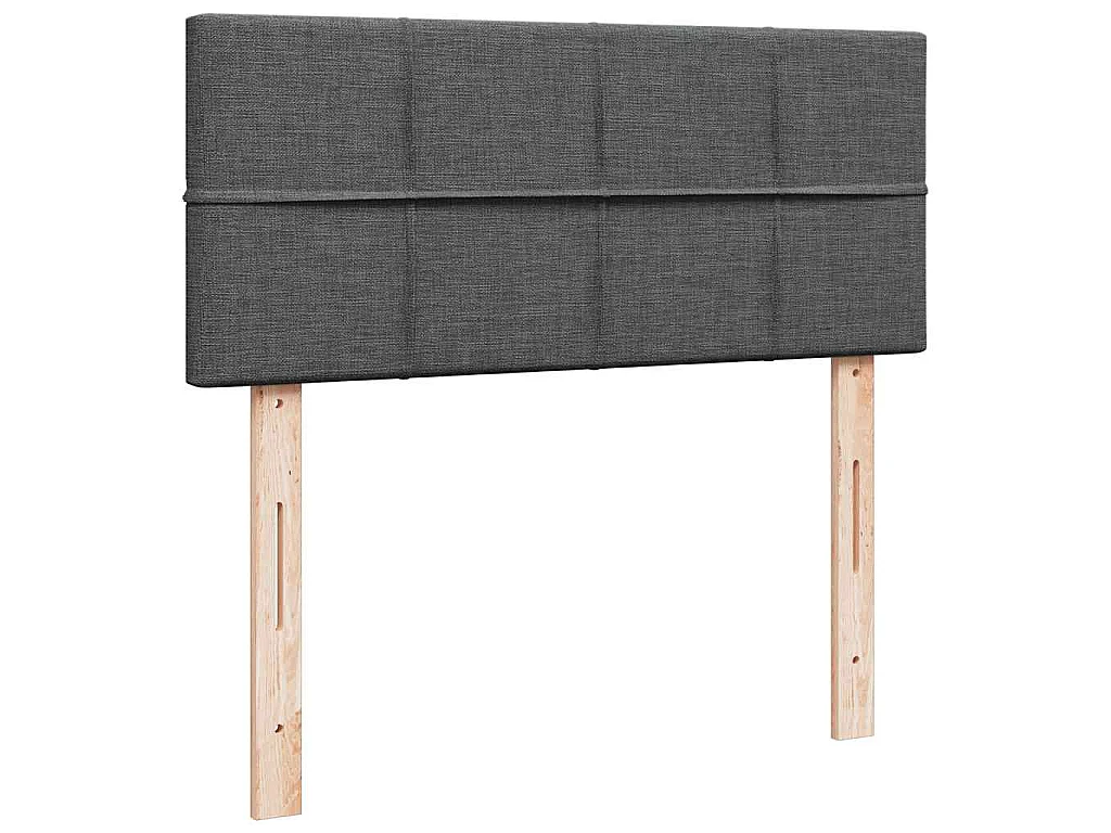 Ottoman-Bett mit Matratze Dunkelgrau 120x190 cm Stoff