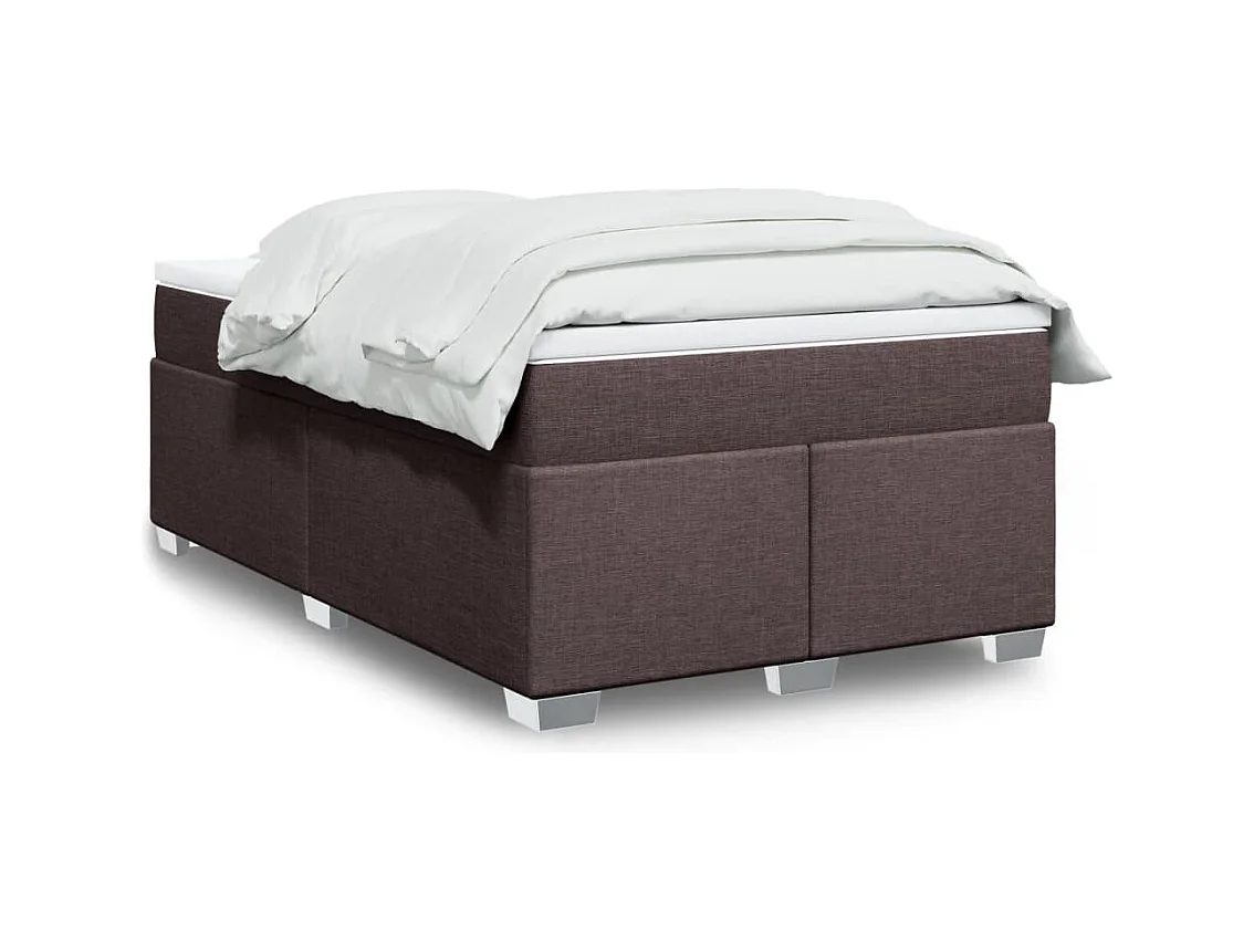 Sommier à lattes de lit avec matelas Marron foncé 120x200 cm