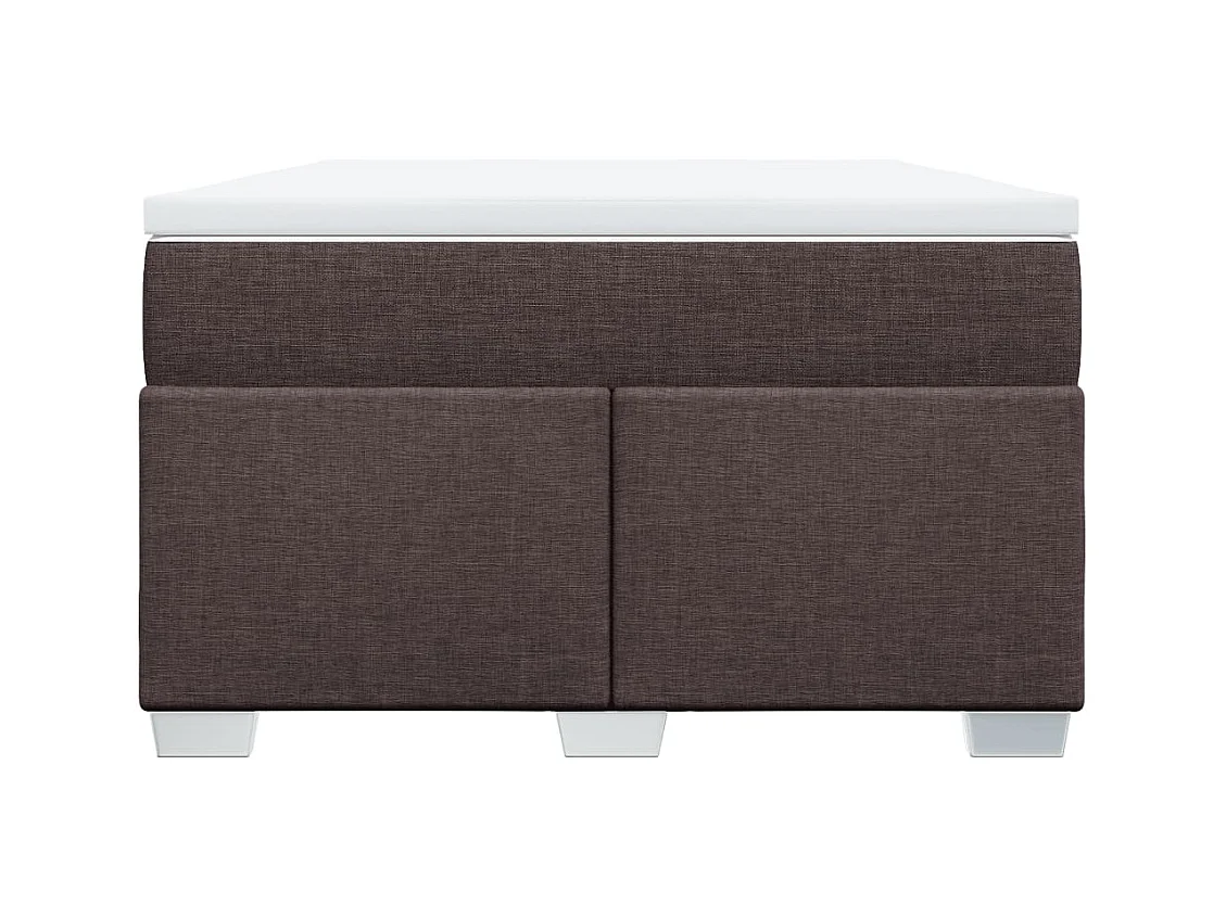 Sommier à lattes de lit avec matelas Marron foncé 120x200 cm