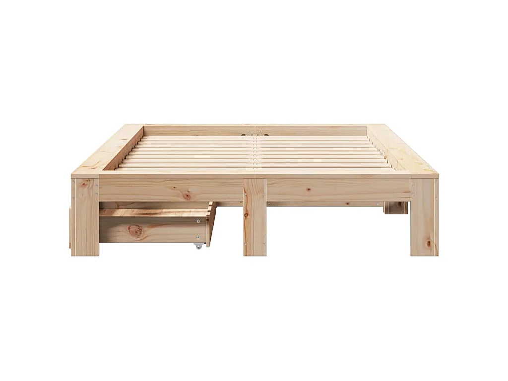 Cadre de lit sans matelas 120x190 cm bois de pin massif