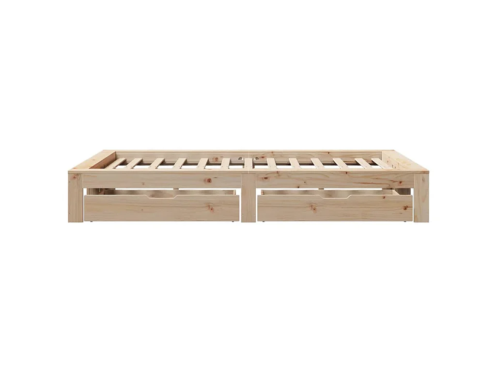 Cadre de lit sans matelas 120x190 cm bois de pin massif