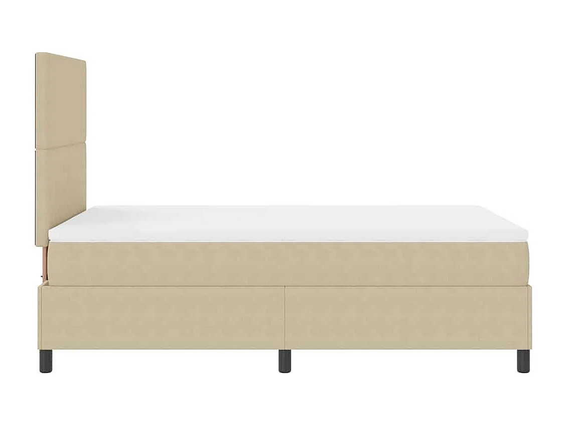 Boxspring bed Handmatig Lichtgrijs en wit. 203 x 120 x 128 cm