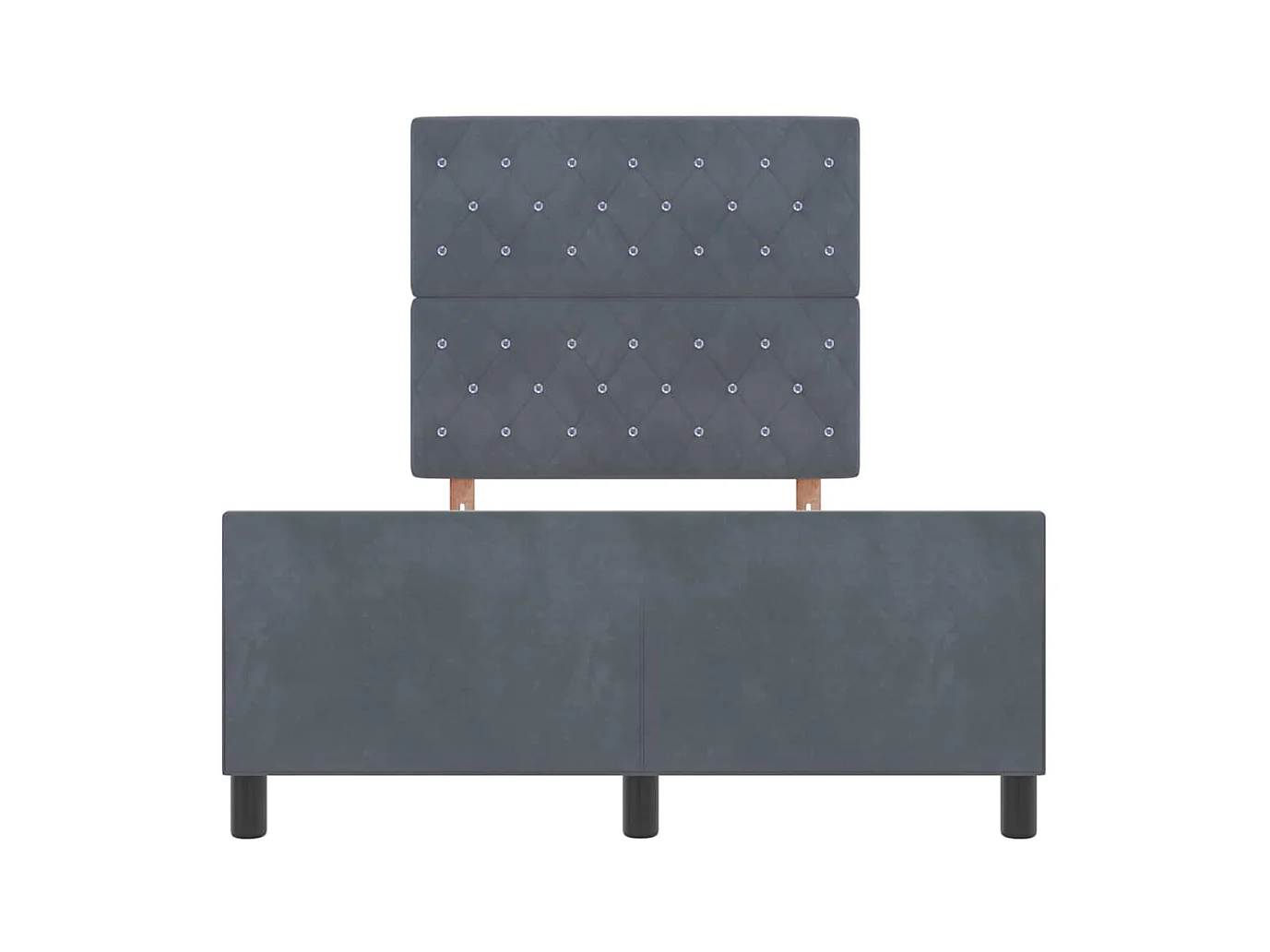 Estructura de cama Gris oscuro 120 x 190 cm Terciopelo