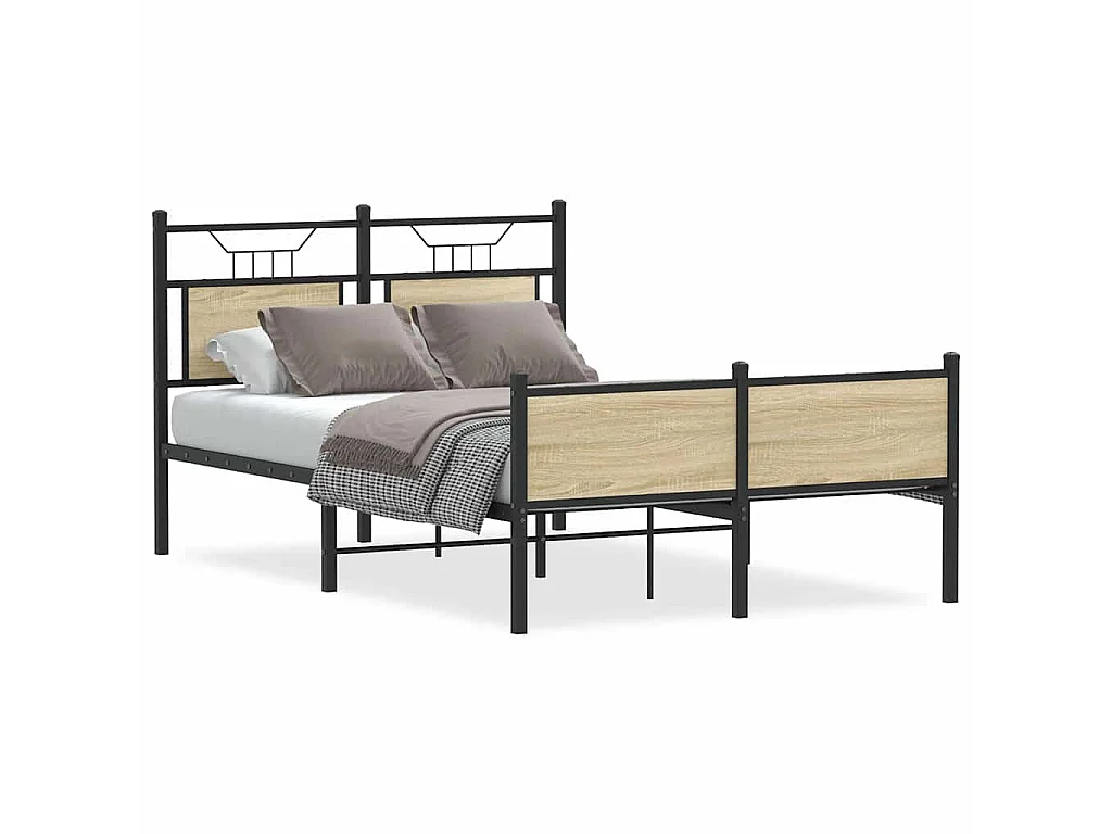 Bedframe zonder matras hout sonoma eikenkleurig 120x200 cm