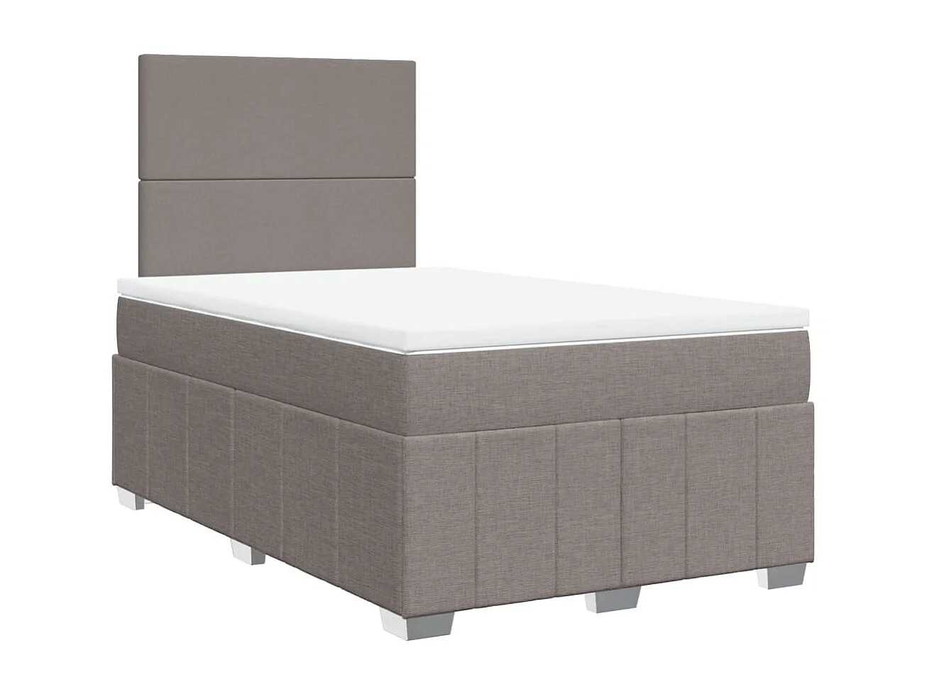 Boxspring met matras stof taupe 120x190 cm