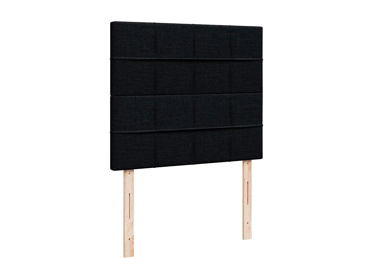 Cadre de lit ottoman avec matelas noir 120x190 cm tissu