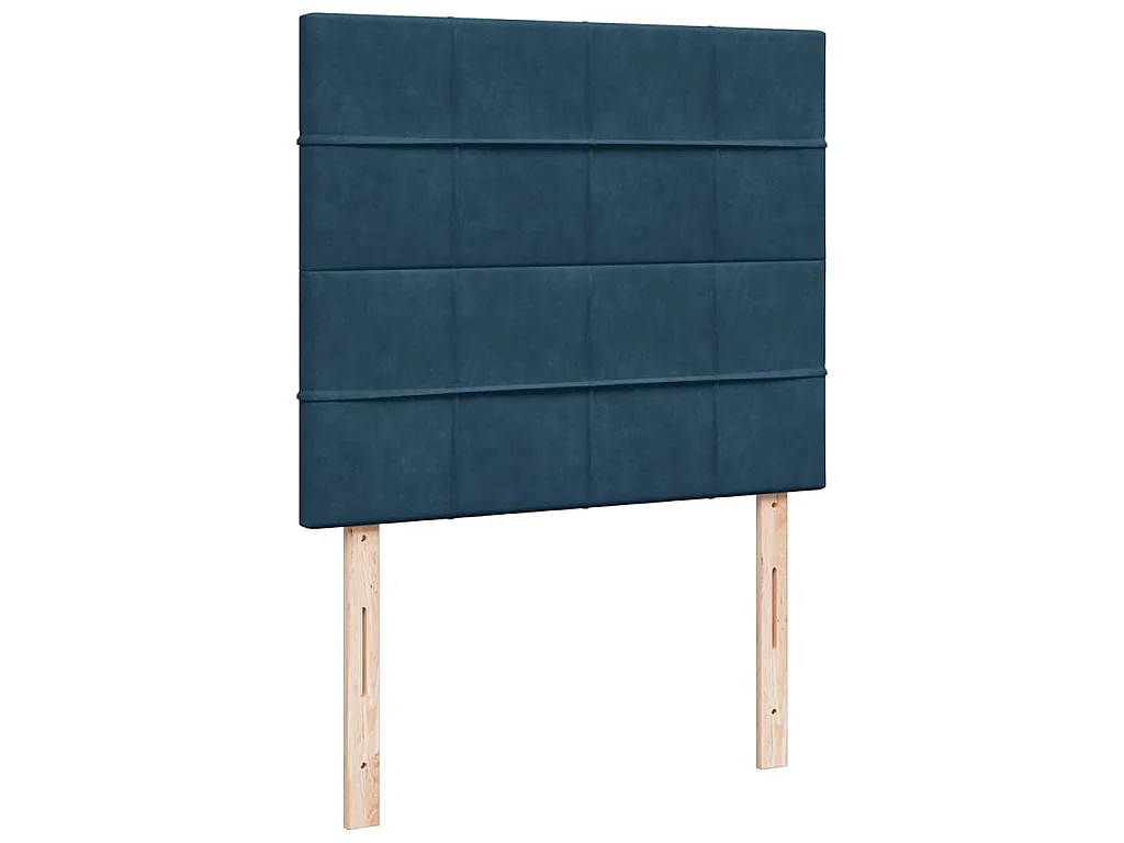 Boxspringbett mit Matratze Dunkelblau 120x200 cm Samt