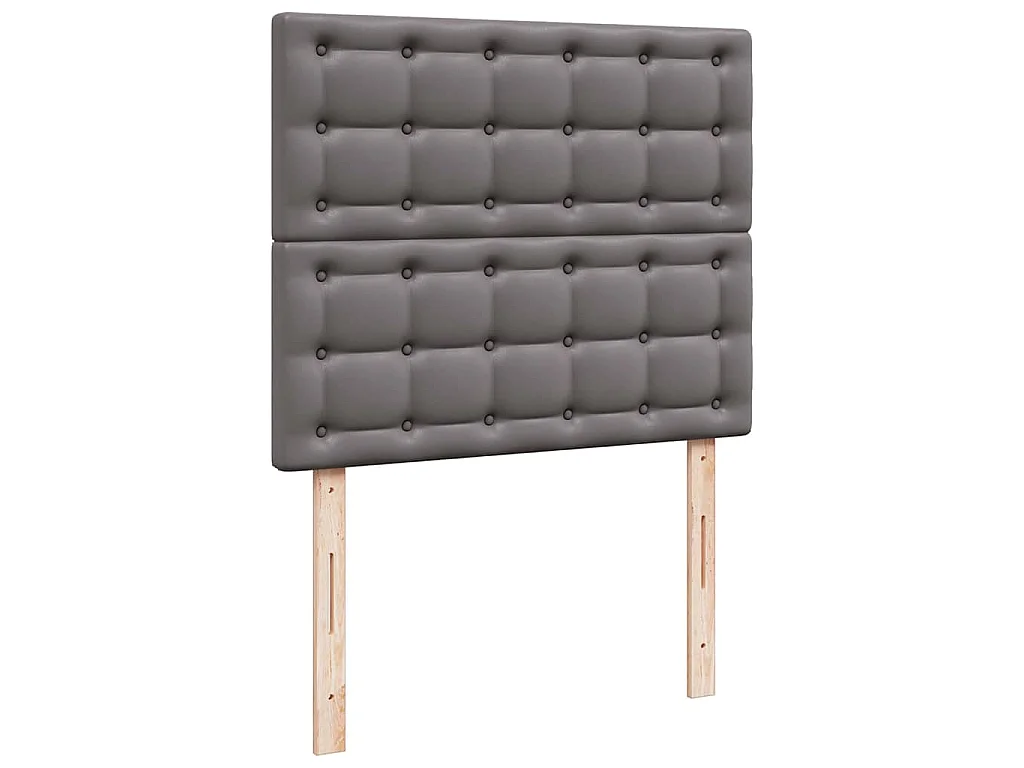 Ottoman-Bett mit Matratze Grau 120x200 cm Kunstleder