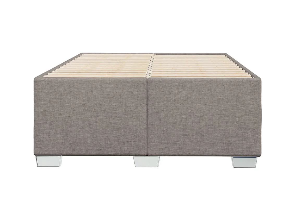 Estructura de cama sin colchón tela gris taupe 120x200 cm