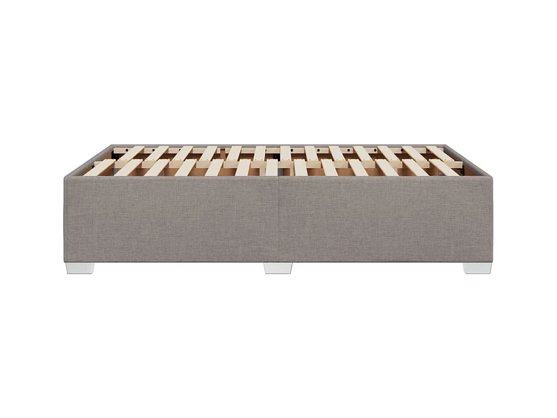 Estructura de cama sin colchón tela gris taupe 120x200 cm