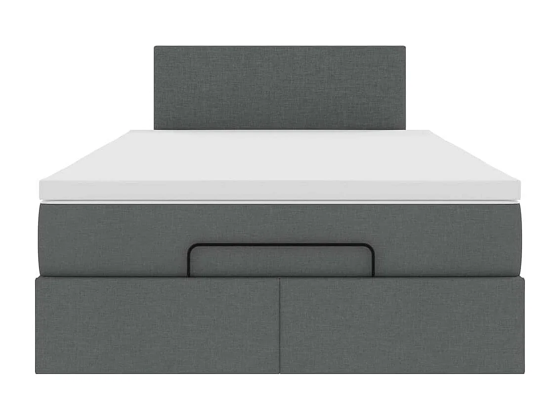 Bed met matras 120x190 cm stof donkergrijs