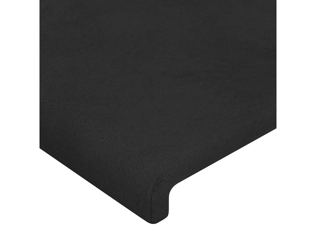 Estrutura de cama sem colchão 120x200 cm veludo preto