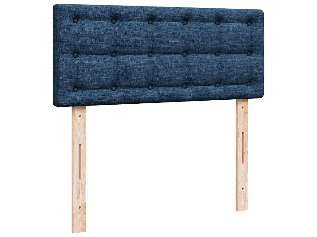Lit ottoman avec matelas bleu 120x200 cm tissu