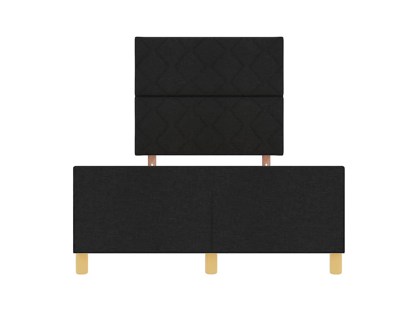 Struttura del letto con testiera Nero 120 x 190 cm Tessuto