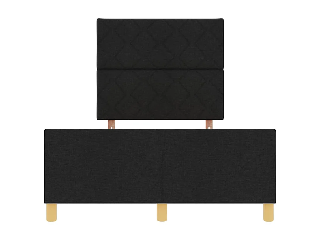 Bettgestell mit Kopfteil Schwarz 120 x 190 cm Stoff